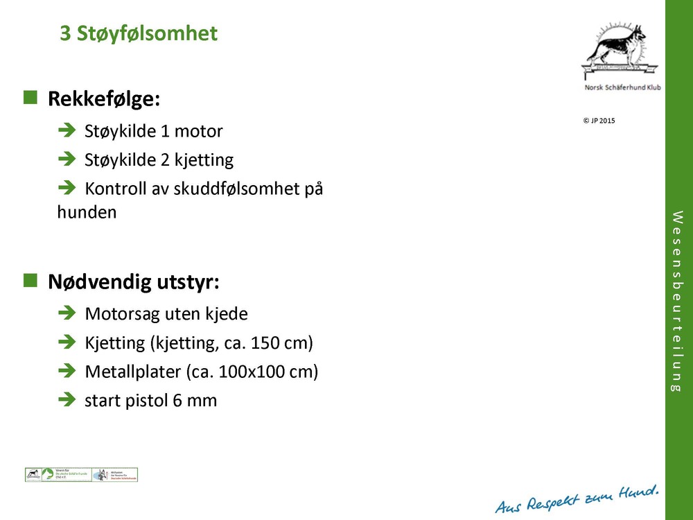 Forberedelser av test og nødvendig utstyr Vesenprøve 235316